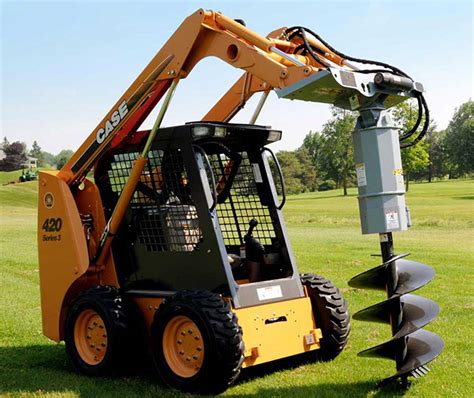 skid steer rock auger|heavy duty skid steer auger.